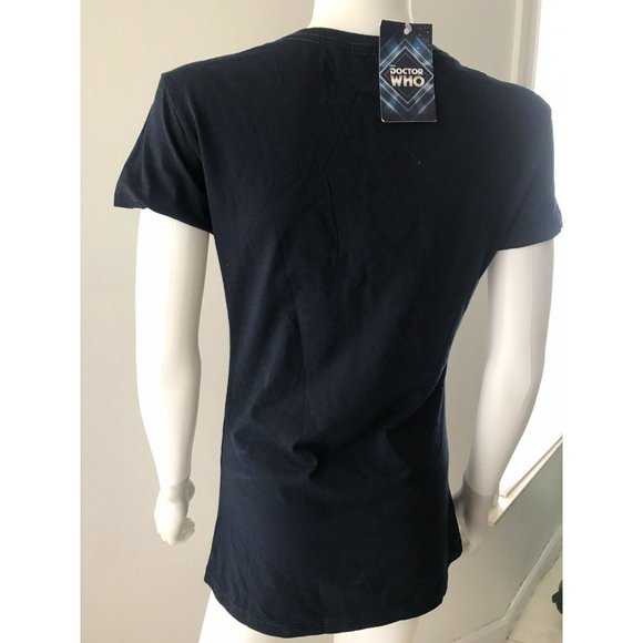 NWT Doctor Who Men's T- Shirt Slim Fit Navy Blue Short Sleeve Round Neck Size S - Picture 7 of 7